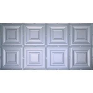 Dimensions 4-ft x 2-ft Nickel Polystyrene Surface-mount Ceiling Tile (1-Pack, 8-sq ft / Case) T726942421
