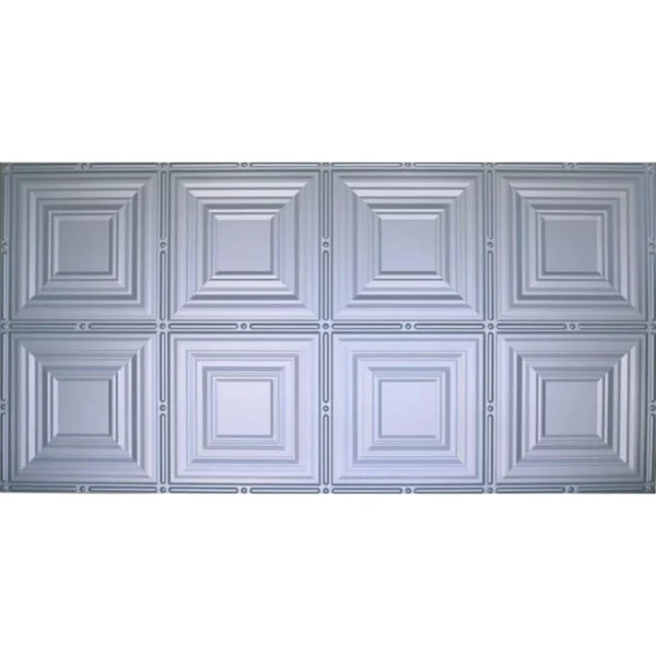 Dimensions 4-ft x 2-ft Nickel Polystyrene Surface-mount Ceiling Tile (1-Pack, 8-sq ft / Case) T726942421