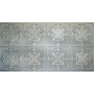 Dimensions 4-ft x 2-ft Nickel Polystyrene Surface-mount Ceiling Tile (1-Pack, 8-sq ft / Case) T726942474
