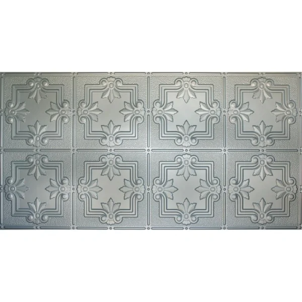 Dimensions 4-ft x 2-ft Nickel Polystyrene Surface-mount Ceiling Tile (1-Pack, 8-sq ft / Case) T726942474