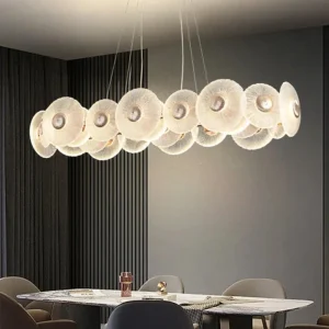 DLSS Glass Pendant Lighting for Indoor Living Home Decor LED Chandeliers Lamp