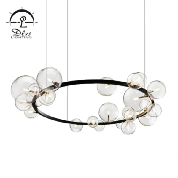 DLSS Lighting Artistic Design Metal with Glass Hanging Lamp with Holder Lamp G4