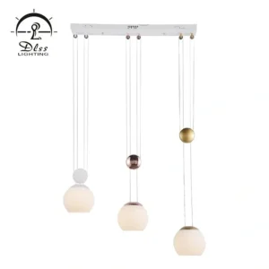DLSS Lighting Beautiful Glass and Iron Globe Pemndant Lamp