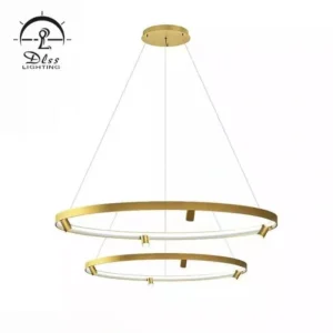 DLSS Lighting Co., Ltd Commercial Lamp Round LED Hanging Gold Big Chandelier