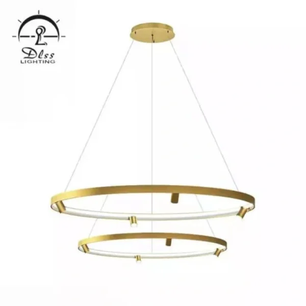 DLSS Lighting Co., Ltd Commercial Lamp Round LED Hanging Gold Big Chandelier