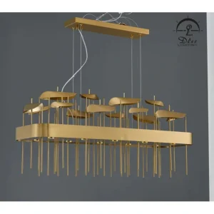 DLSS Lighting Co.,Ltd Home Gold LED Long Italy Indoor Bar Chandelier