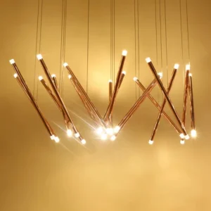 DLSS Lighting Co., Ltd Modern LED Light Metal Chandelier Lighting Water Pipe Tube Pendant Lamp