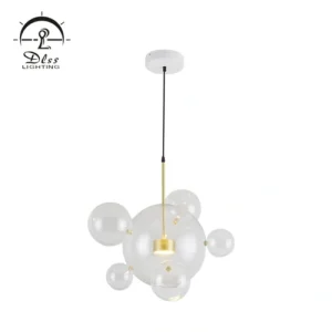 DLSS Lighting Co., Ltd Multiple Glass Modern Design Home Dining Project Hanging Decorative LED Chandelier Pendant Lamp