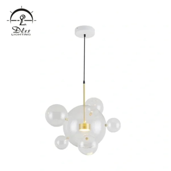 DLSS Lighting Co., Ltd Multiple Glass Modern Design Home Dining Project Hanging Decorative LED Chandelier Pendant Lamp