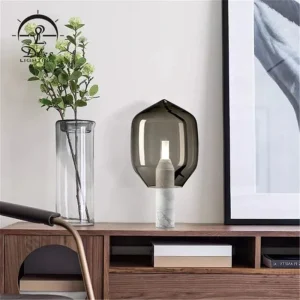 DLSS Lighting Co.,Ltd Smoky Color Modern Style Art Lighting with Holder Lamp G9 Table Lamp