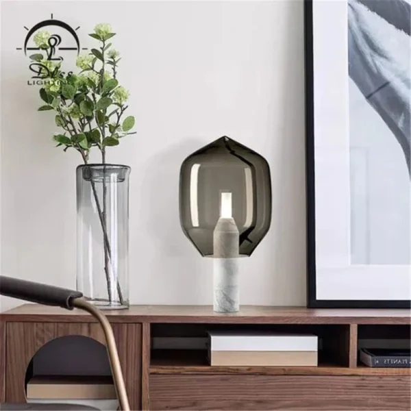 DLSS Lighting Co.,Ltd Smoky Color Modern Style Art Lighting with Holder Lamp G9 Table Lamp
