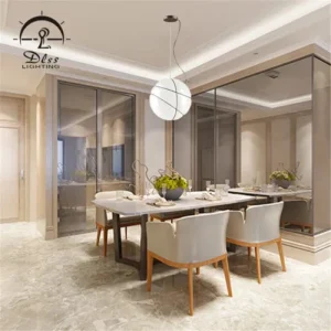 DLSS Lighting Contemporary Style Single Glass Globe Pendant Lamp for Restaurant