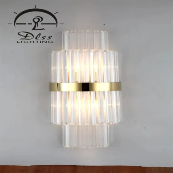 DLSS Lighting Creative Crystal Deluxe Wall Lamp for Villa Bedside Hotel Wall Lamp