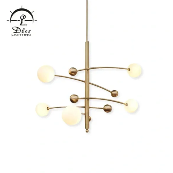 DLSS Lighting Gold Metal Modern Style Chandelier Lamp with G9 Pendant Lighting