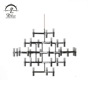 DLSS Lighting High Quality Metal Glass Material LED Decorative Pendant Light Chandelier