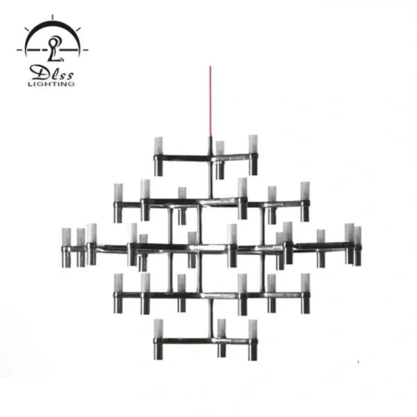 DLSS Lighting High Quality Metal Glass Material LED Decorative Pendant Light Chandelier