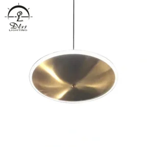 DLSS Lighting Modern Matt Gold Stainless Steel Acrylic Round Chandelier Lamp