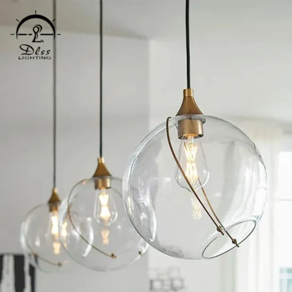 DLSS Lighting Modern Style Interior Lighting Hotel Decoration LED Chandelier Creative Glass Pendant Lamp