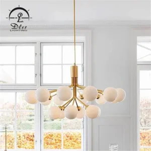 DLSS Lighting Multiple-Glass Modern Restaurant Chandelier Lighting with Holder Lamp E27