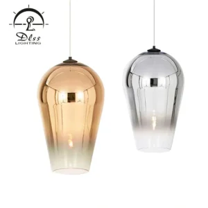 Dlss Lighting Multiplier-Color Glass Pendant Lighting with Holder Lamp E27