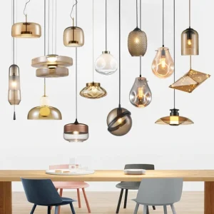 DLSS Lighting Nordic Style Interior Chandelier Home Decoration LED Pendant Lamp Glass Lights-Lighting