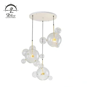 DLSS Lighting The Lovely Glass LED Chandelier Lamp for Living Room Pendant Light