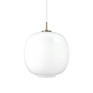 DLSS Lighting White Glass Globe Simple Style Lighting Pendant Lamp