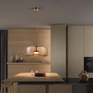 DLSS Metal Glass Lamp Shade Home Decor Dining Room LED Pendant Light