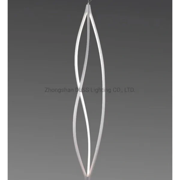 Dlsslighting Big White Color LED Wholesale LED Simple Hanging Chandelier