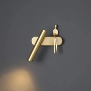 DLSSlighting Hotel Wall Lamp Rooms Bedroom Metal Gold Design Modern LED Wall Light