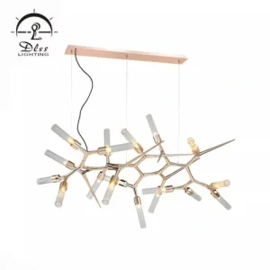 DLSSlighting Irregular Design Luxury Modern Glass Indoor Dining Living Room Decoration G9 Chandelier