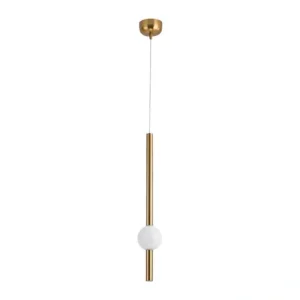 Dlsslighting Wholesale Manufacture LED Tube Glass Brass Pendant Lamp