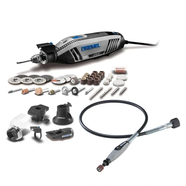 Dremel 4300 Series 1.8 Amp Variable Speed Corded Rotary Tool Kit with Flex Shaft Rotary Tool Attachment