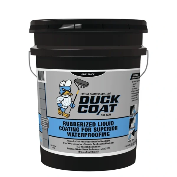 Duck Coat DrySeal Premium Rubberized Foundation Coating and Waterproofer – 4.75 gal.
