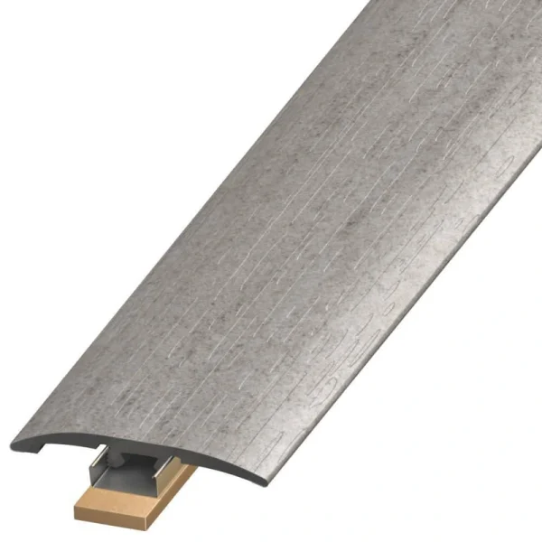 DuraDecor Classy Chic Metro Grey 0.25 in. T x 2 in. W x 94 in. L 3-in-1 Transition Molding