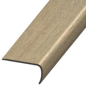 DuraDecor Liz Marie’s Modern Maven Cliffside Tan 1 in. T x 2 in. W x 94 in. L Stair Nose Molding