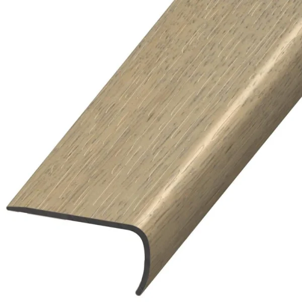 DuraDecor Liz Marie’s Modern Maven Cliffside Tan 1 in. T x 2 in. W x 94 in. L Stair Nose Molding