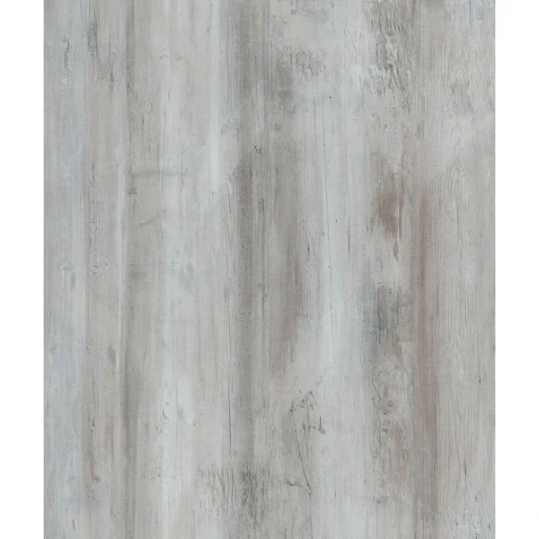 DuraDecor Weekend Warrior Iced Barnwood 3 MIL x 6-in W x 36-in L Peel & Stick Water Resistant Luxury Vinyl Flooring (21 sf/case)