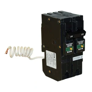 Eaton Type BR 20 Amp 1 in. Double Pole Plug-On Combination Arc Fault Circuit Breaker