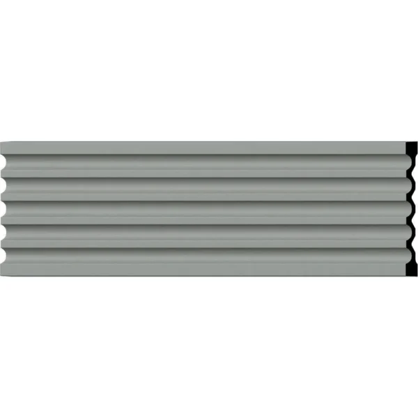 Ekena Millwork 1-1/8 in. x 12-5/8 in. x 78-3/4 in. Primed Polyurethane Fluted Casing