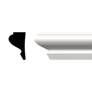 Ekena Millwork 1-1/8 in. x 3/4 in. x 96 in. Base Moulding, PVC (20-Pack)