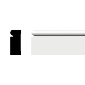 Ekena Millwork 1-5/8 in. x 5/8 in. x 96 in. Brick Mould, PVC
