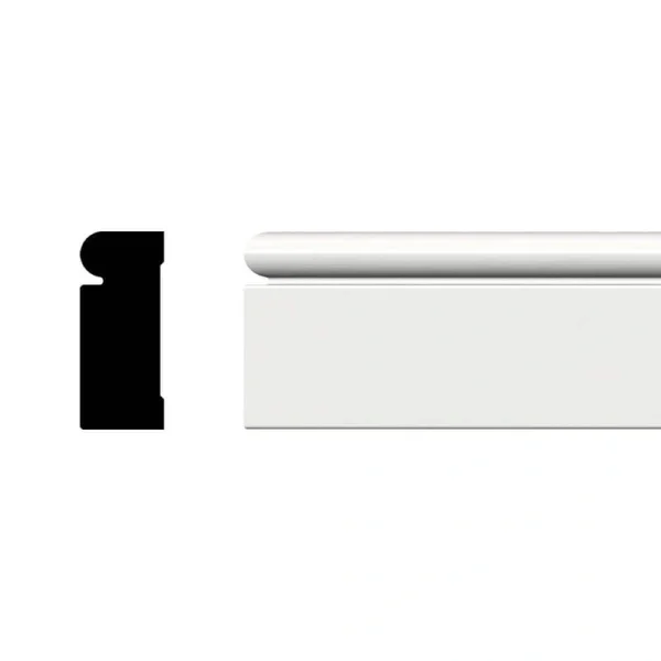 Ekena Millwork 1-5/8 in. x 5/8 in. x 96 in. Brick Mould, PVC