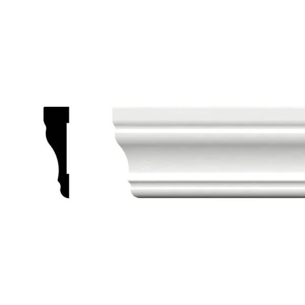 Ekena Millwork 2-1/4 in. x 5/8 in. x 84 in. Colonial Casing Moulding, PVC