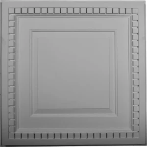 Ekena Millwork 2-ft x 2-ft Dentil White Urethane Drop Ceiling Tile (1-Pack, 4-sq ft / Case)