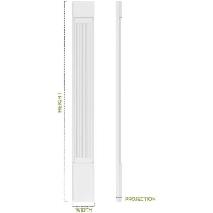 Ekena Millwork 2 in. D x 7 in. W x 102 in. L Primed Polyurethane Pilaster 1- Pack T726945292