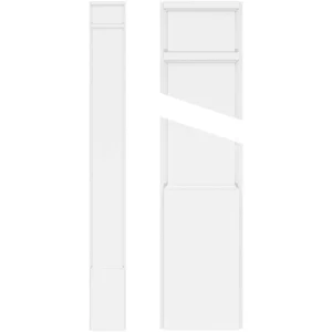 Ekena Millwork 2 in. x 12 in. x 108 in. Smooth PVC Pilaster with Decorative Capital and Base Moulding (Pair)