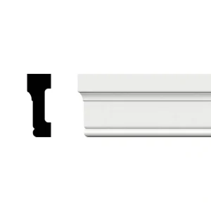 Ekena Millwork 3-1/4 in. x 1-1/4 in. x 96 in. Williamsburg Casing Moulding, PVC (8-Pack)