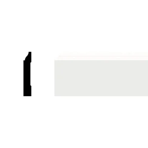 Ekena Millwork 3-1/4 in. x 1/2 in. x 96 in. Base Moulding, PVC (8-Pack) T726948217