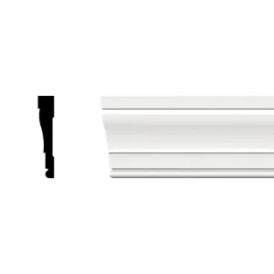 Ekena Millwork 3-1/4 in. x 3/4 in. x 96 in. Casing Moulding, PVC (12-Pack)